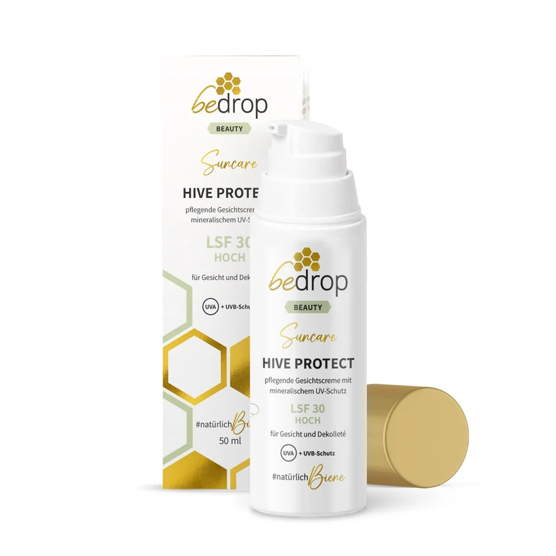 HIVE PROTECT LSF 30 - Sonnencreme für Gesicht & Dekolleté mit mineralischem UVA & UVB-Schutz - 50ml