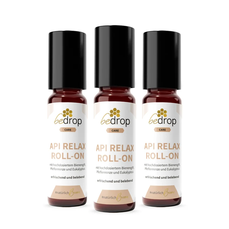 Vorteilsset: 3x Api Relax Roll-On mit hochdosiertem Bienengift, Pfefferminze und Eukalyptus - 10ml