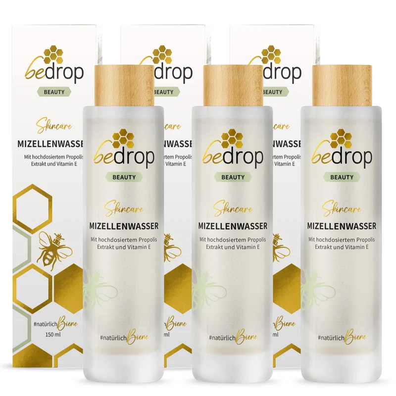 Vorteilsset: 3x MIZELLENWASSER / TONIKUM mit hochwertigem Propolis Extrakt - 3x 150ml