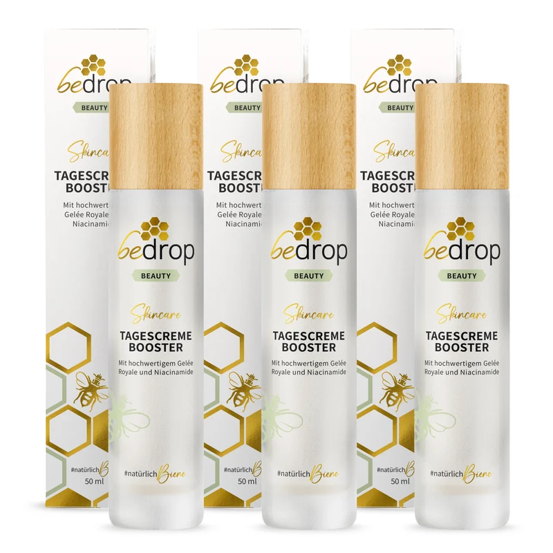 Vorteilsset: 3x TAGESCREME BOOSTER / Gesichtscreme mit hochwertigem Gelée Royale und Niacinamide - 50ml