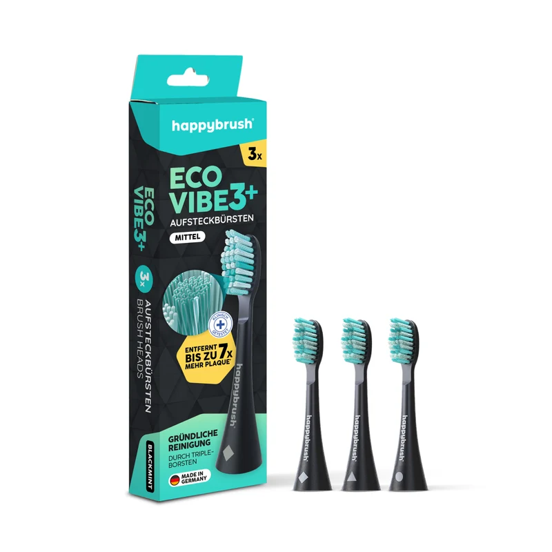 Aufsteckbürsten Eco Vibe 3+ | Black-Mint