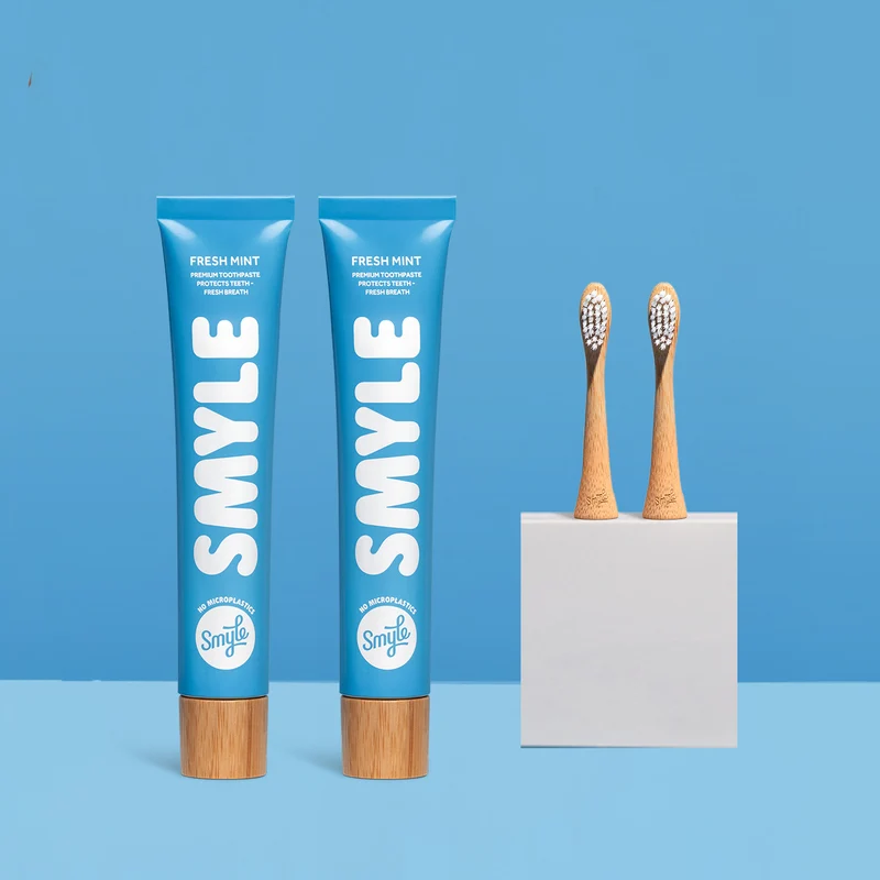 2 Brush Heads & 2 Freshmint Toothpaste Tubes (Save 30%)