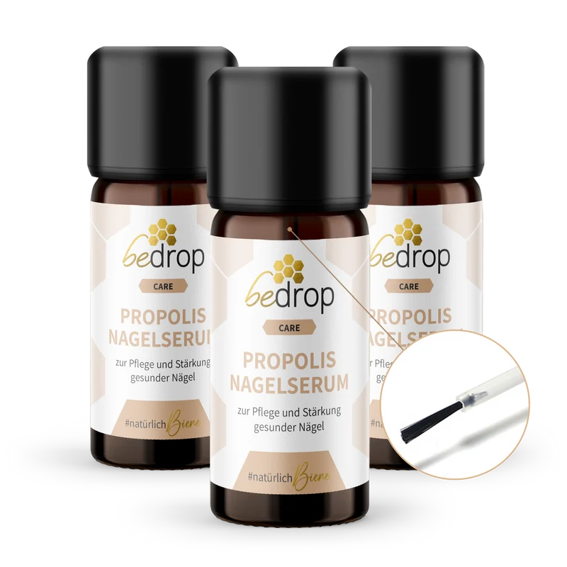Vorteilsset: 3x Propolis Nagelserum - Nagelpflege mit hochdosiertem Propolis & 4 ätherischen Ölen - 10ml
