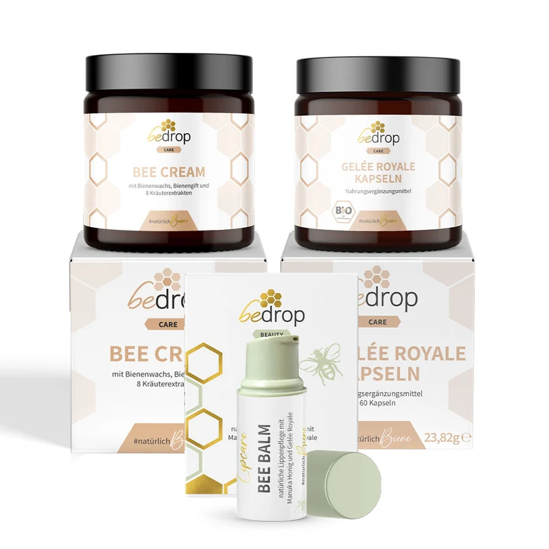 Wohlfühlset (groß)| Bee Cream (Bienengiftsalbe) + Gelée Royale Kapseln + BeeBalm