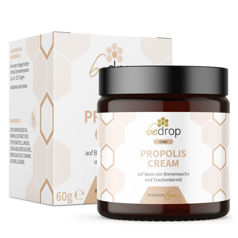 Propolis Cream - hochdosierte Propolis Creme mit Bienenwachs & Traubenkernöl - 60g