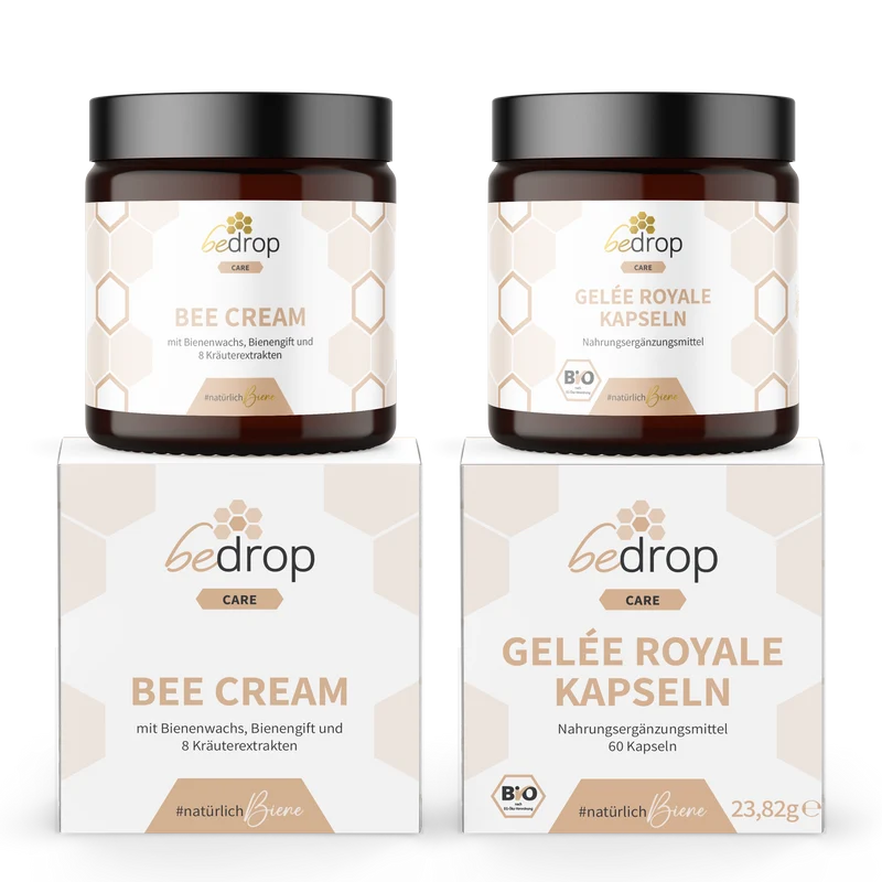 Wohlfühlset | Bee Cream (Bienengiftsalbe) + Gelée Royale Kapseln