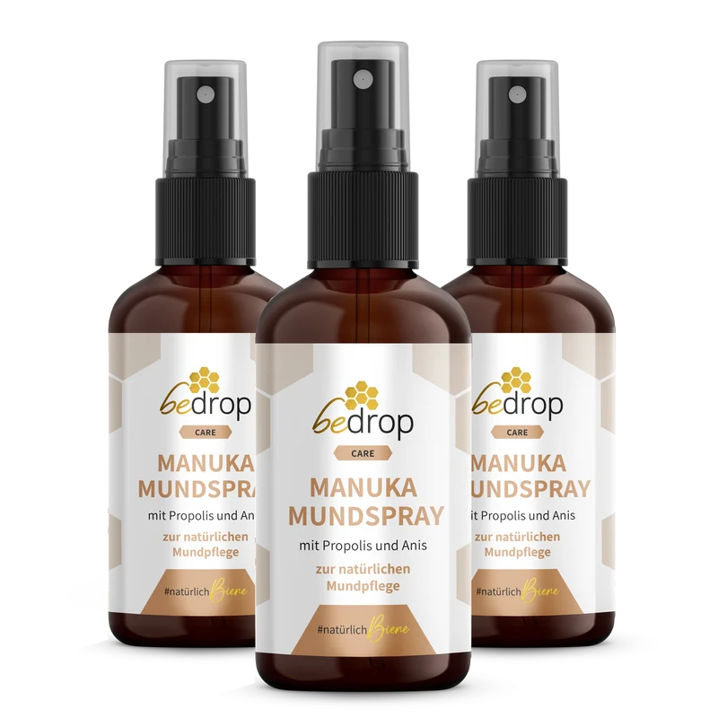 Vorteilsset: 3x Propolis Halsspray / Mundspray mit Manuka Honig & Anis - 30ml im 3er Set