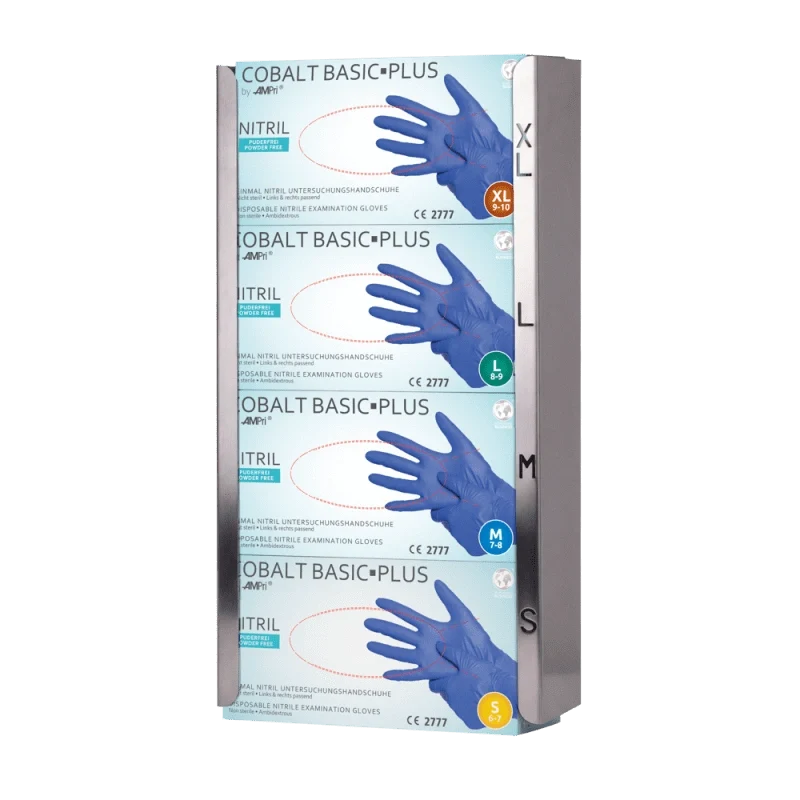 AMPri Handschuh-Dispenserhalter Edelstahl für 4 Boxen