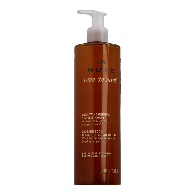 Nuxe Rêve de Miel Gel Lavant Surgras Visage et Corps au Miel et Tournesol