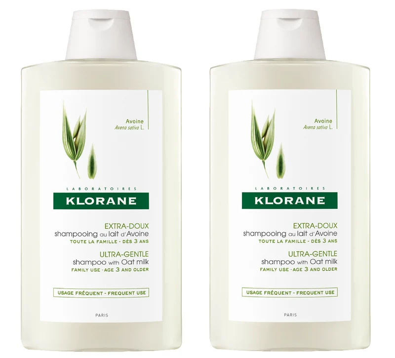 Klorane Capillary Oat Milk Shampoo - 400ml (Duo)
