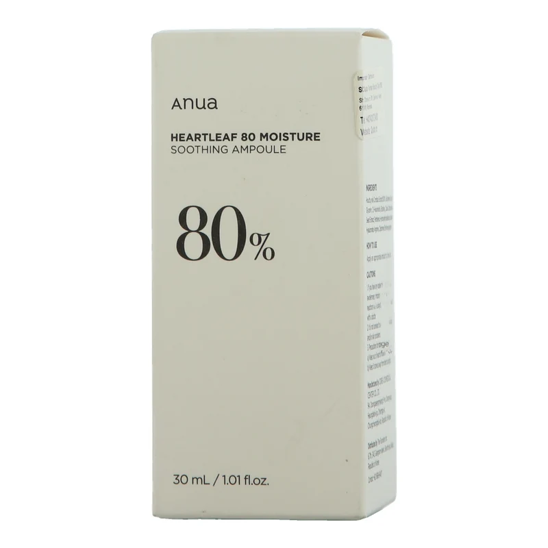 Anua Heartleaf 80 Plus Moisture Soothing Ampoule