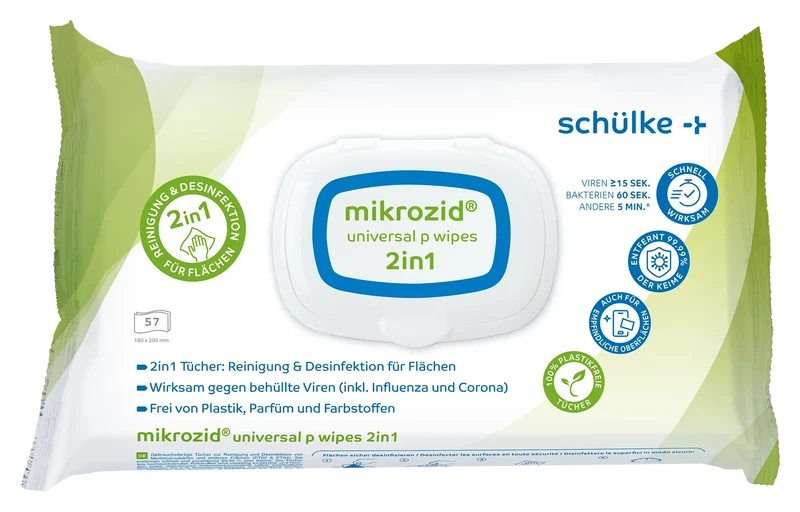 mikrozid universal p wipes 2in1 57 Tücher | Schülke Desinfektionstücher