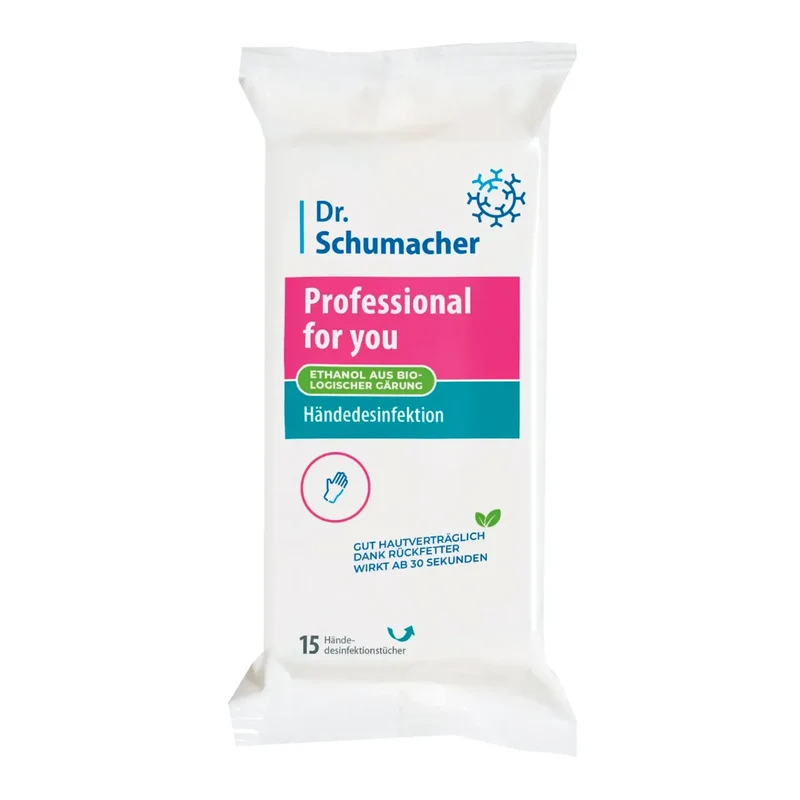 Dr. Schumacher Professional for you Händedesinfektion Wipes 15 Stück