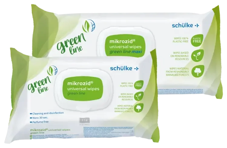 Mikrozid Universal Green Line Wipes 114 | Schülke Desinfektionstücher