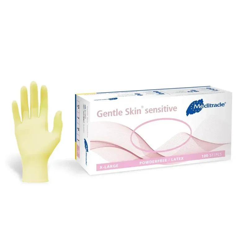 Meditrade Gentle Skin Sensitive | Latexhandschuhe | 100 Stück pro Box