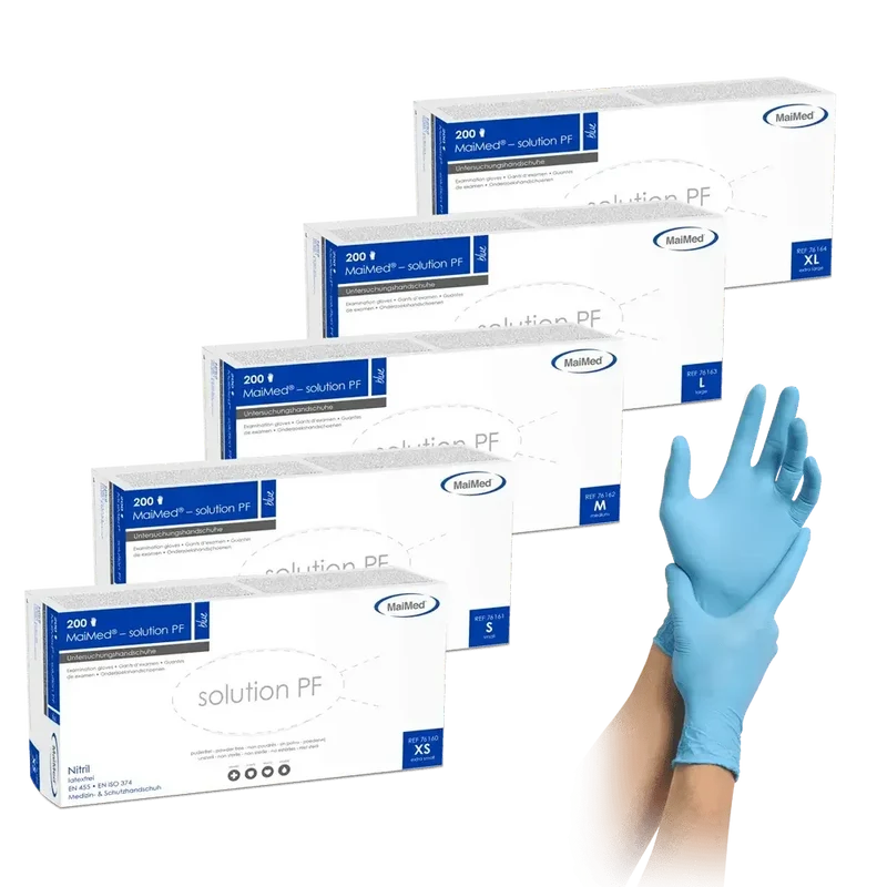 Nitrilhandschuhe blau | MaiMed Solution PF 200 Handschuhe