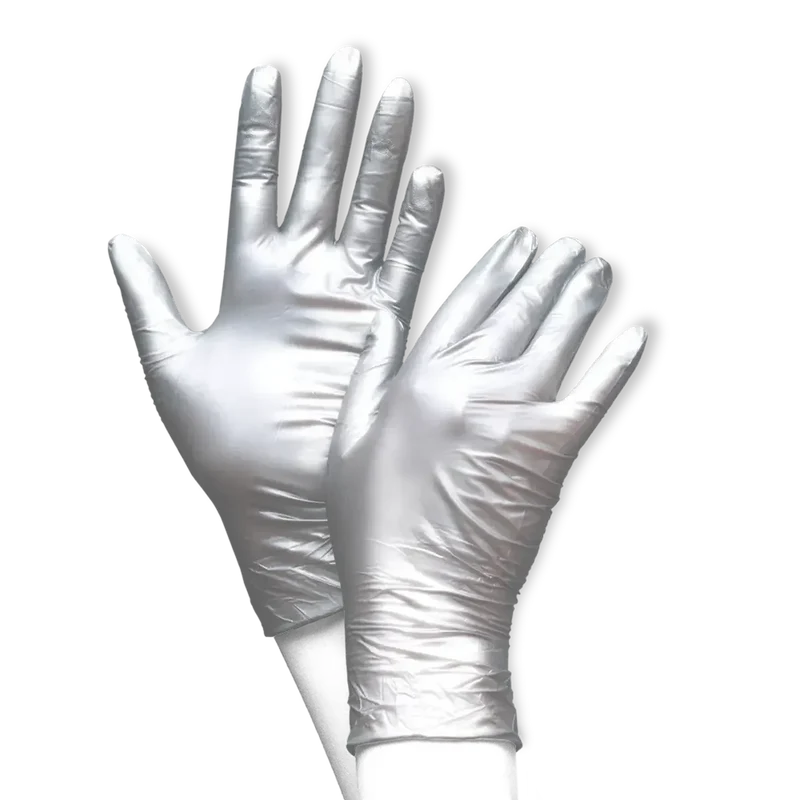 Unigloves FANCY® SILVER silberne Nitrilhandschuhe 100 Stück