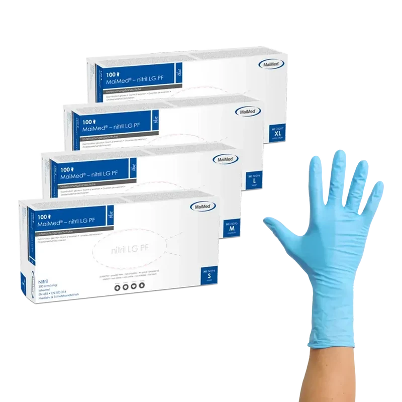 MaiMed Nitril LG PF lange Nitrilhandschuhe 100 Stück