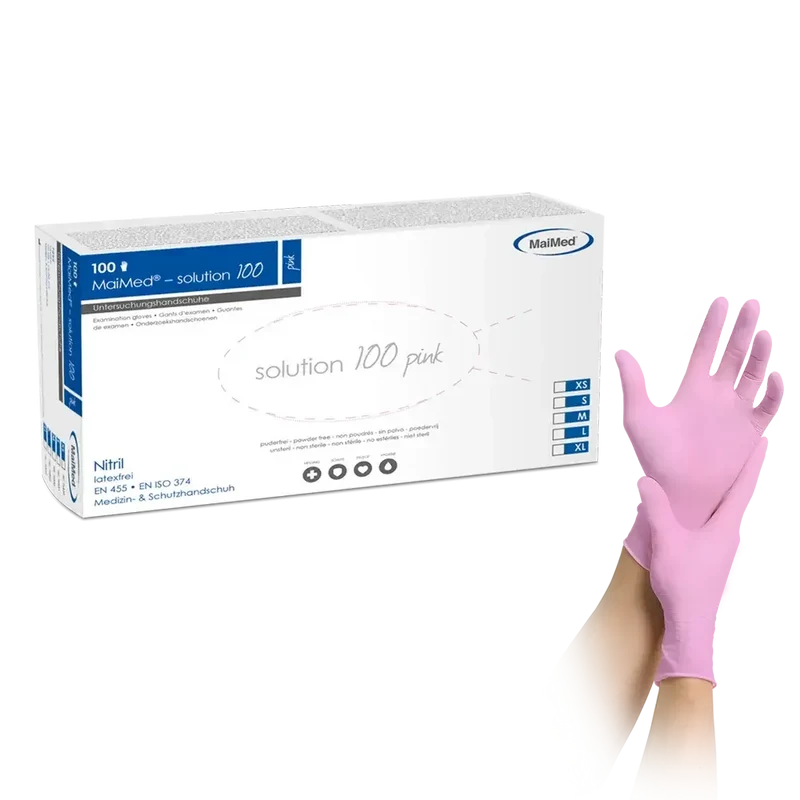 Nitrilhandschuhe Pink | MaiMed Solution 100 Pink Handschuhe