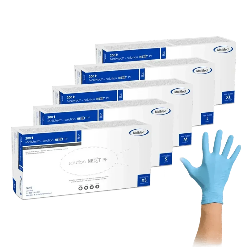 MaiMed Solution NEXT PF Nitrilhandschuhe Blau 200 Stück