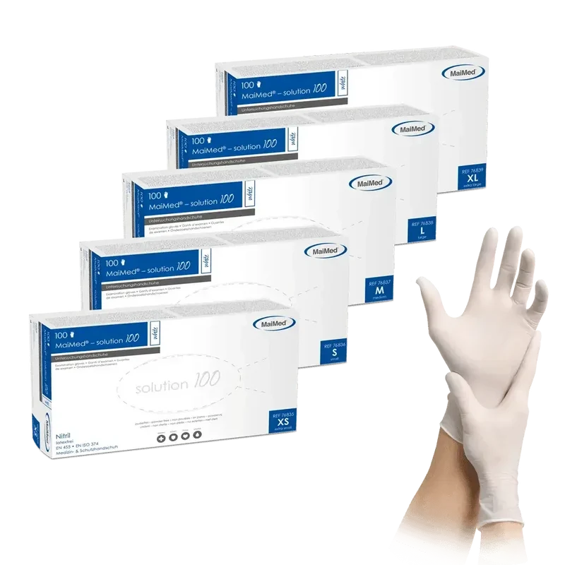 Nitrilhandschuhe Weiß | MaiMed Solution White 100