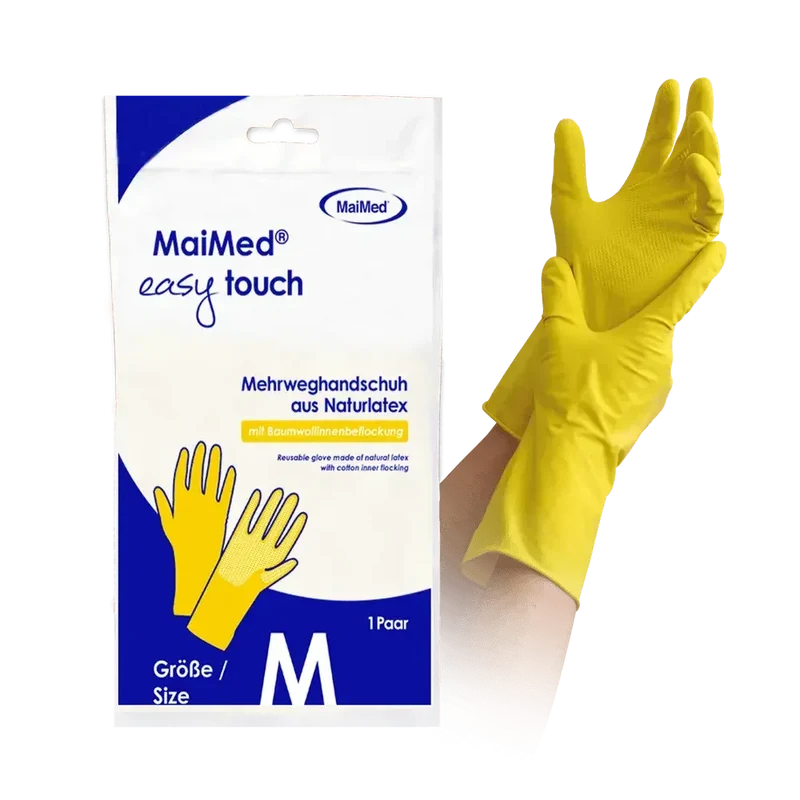 MaiMed easy touch Latex Haushaltshandschuh 1 Paar Gelb