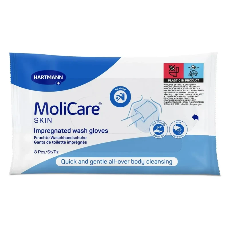MoliCare Skin feuchte Waschhandschuhe 8 Stück