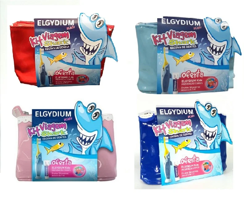 Elgydium Kids Shark Toothbrush + Wild Berry Toothpaste - 7ml