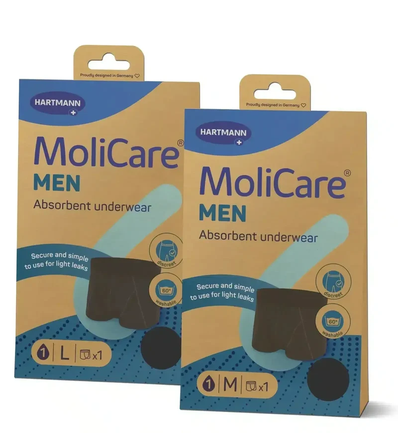 MoliCare® MEN Absorbent underwear + 5 X-Change Pads | 5 Waschbare Inkontinenzhose für Männer