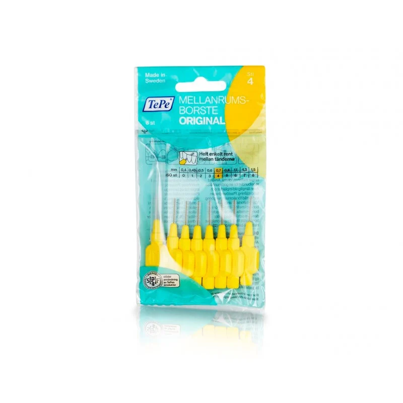 TePe Original Interdental Brush 0.7mm Yellow (x6pcs)