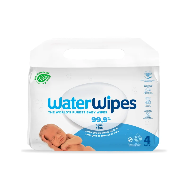 Waterwipes Biodegradable Baby Wipes (4x60 units)