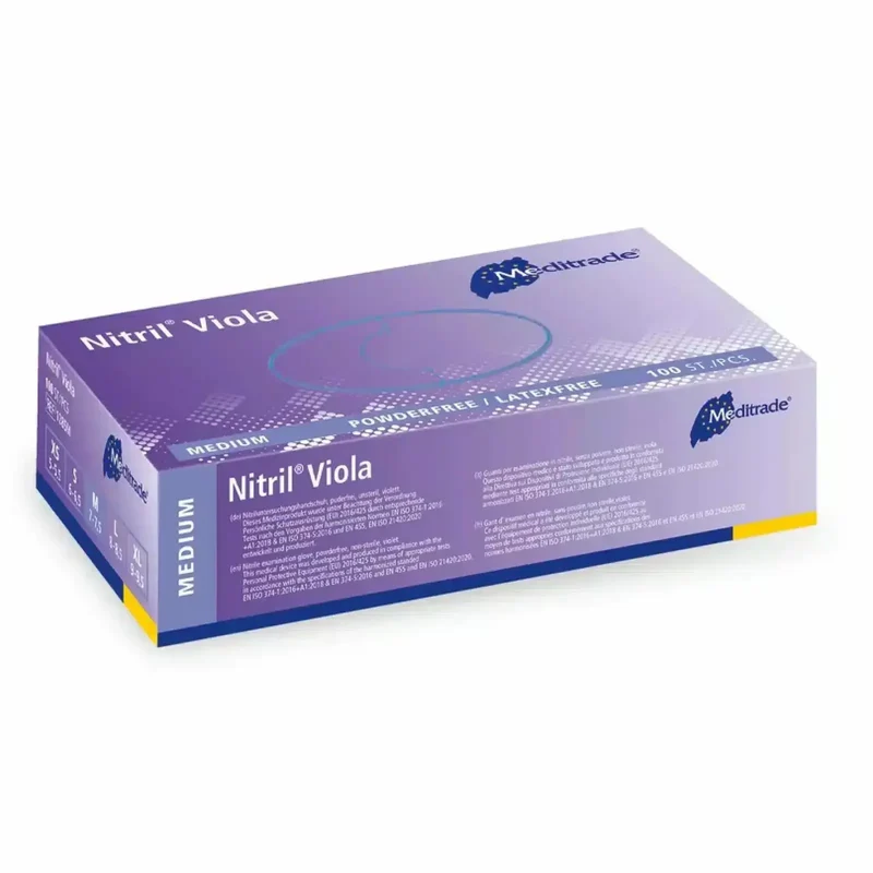 Meditrade Nitril Viola violette Nitrilhandschuhe 100 Stück pro Box