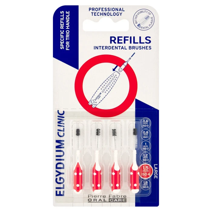 Elgydium Clinic Red Interdental Brush - Refills (x4 units)