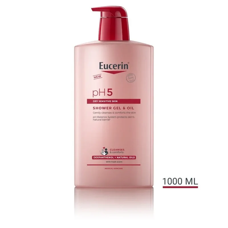 Eucerin pH5 Shower Gel & Oil - 1L (Promotional)