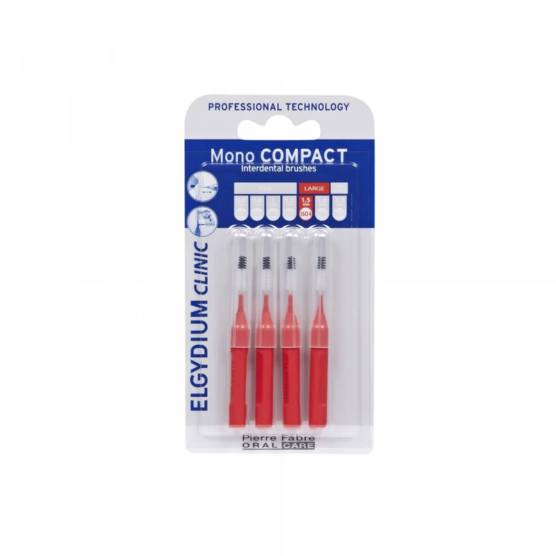 Elgydium Clinic Mono Compact Red Brush (x4 units)