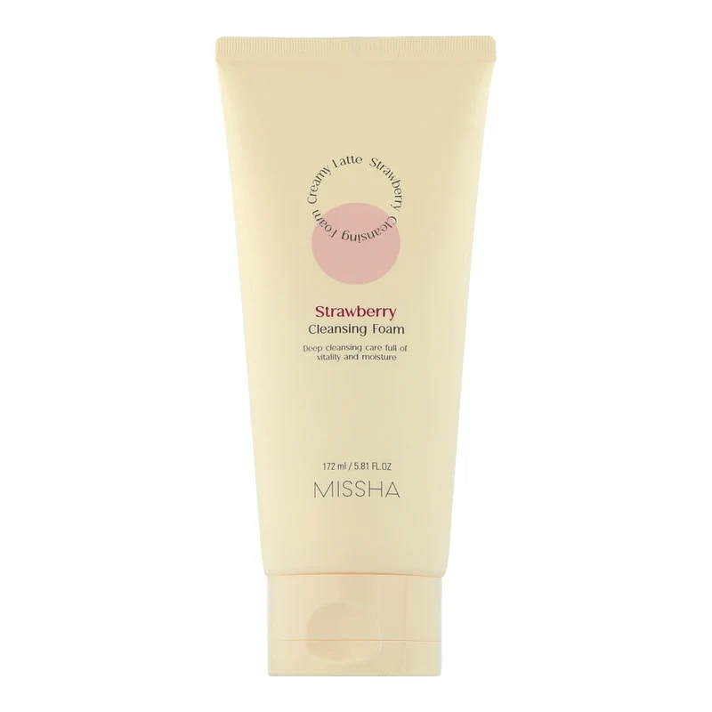 Missha Creamy Latte Cleansing Foam Strawberry