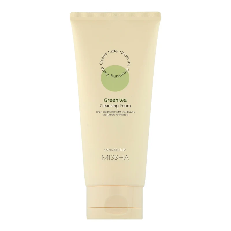 Missha Creamy Latte Cleansing Foam Green Tea
