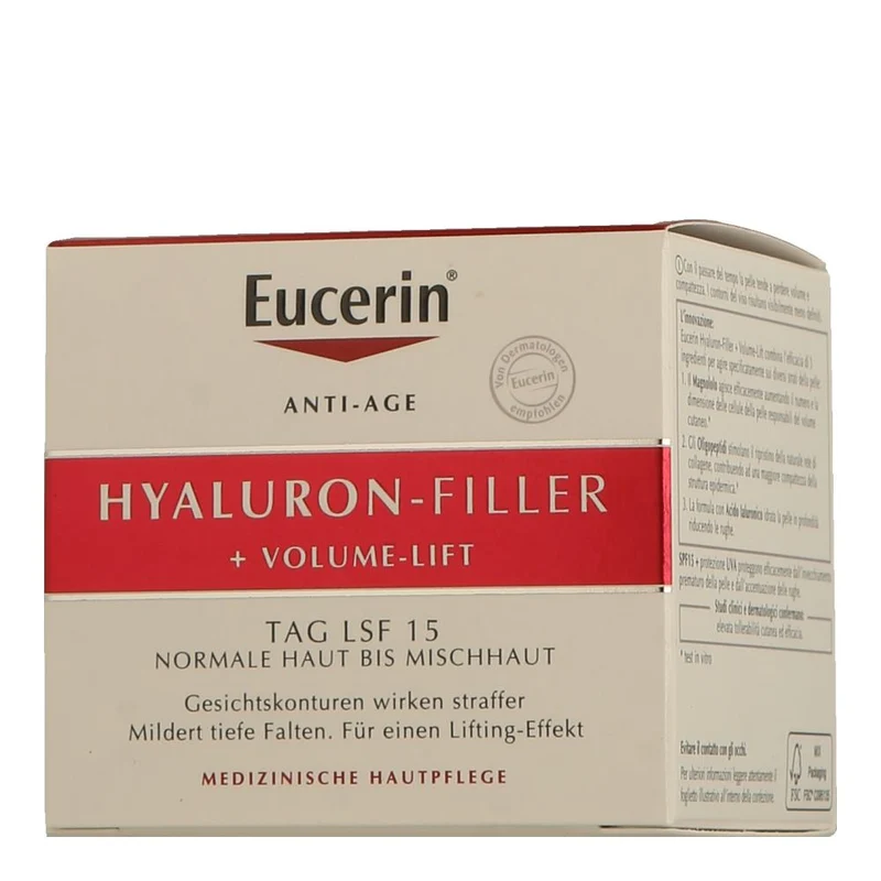Eucerin Hyaluron-Filler + Volume-Lift Tag LSF 15 normale Haut bis Mischhaut