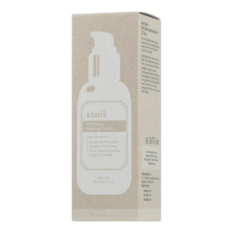dear, Klairs Rich Moist Soothing Serum