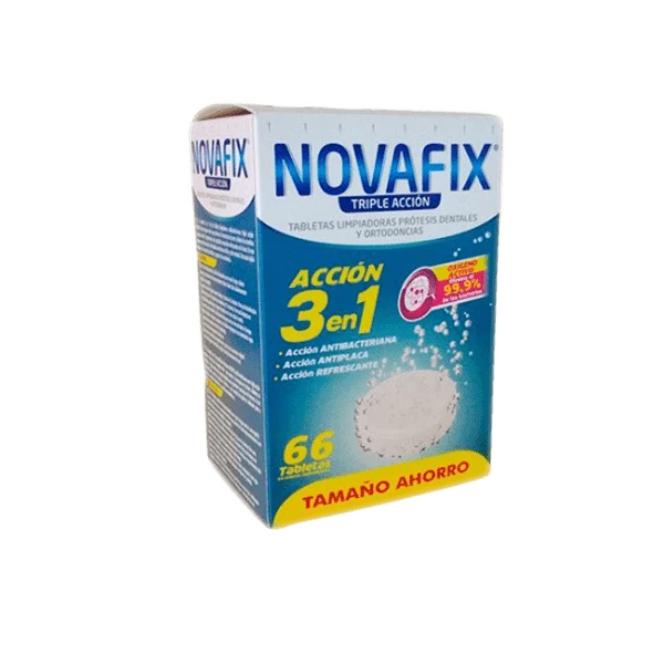 Novafix 3 in 1 Cleaning Tablets Dental Protection (x66 effervescent tablets)
