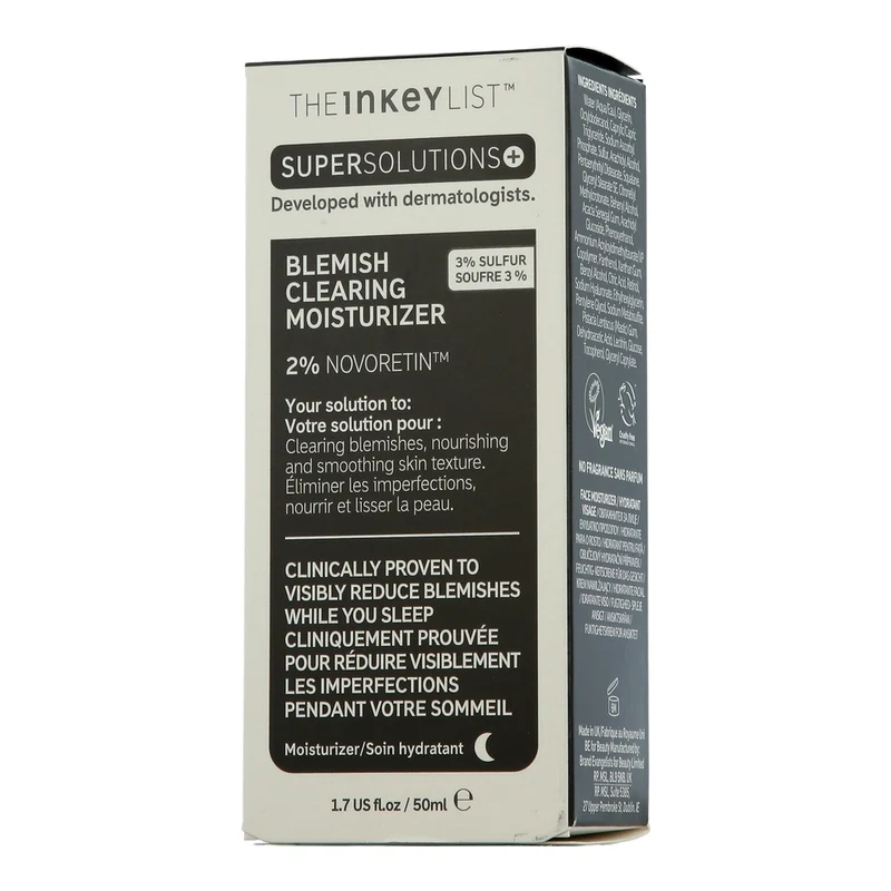 The Inkey List Face Care Blemish Clearing Moisturizer 2% Novoretin