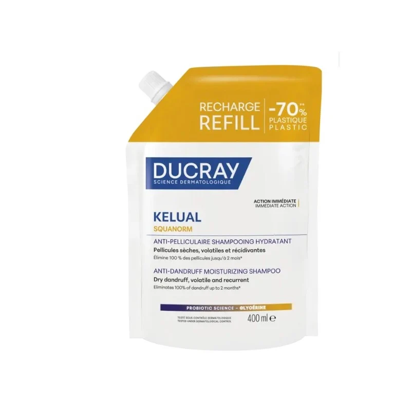 Ducray Kelual-Squanorm Dry Dandruff Shampoo _ Refill - 400ml