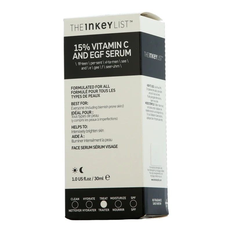 The Inkey List Face Care 15% Vitamin C + EGF Serum