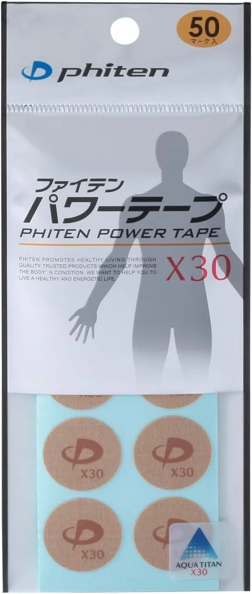 Phiten Power Tape X30 50 Mark - Supports Shoulders Neck Back Pain Relief & Relaxation
