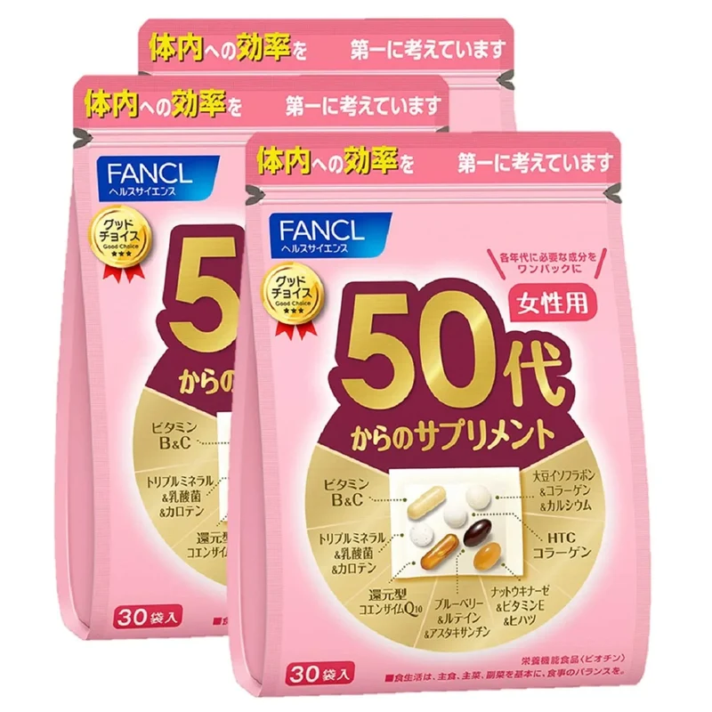FANCL Supplements For Women In Their 50's 90 Days (30 Bags x 3) - Supplements For Women