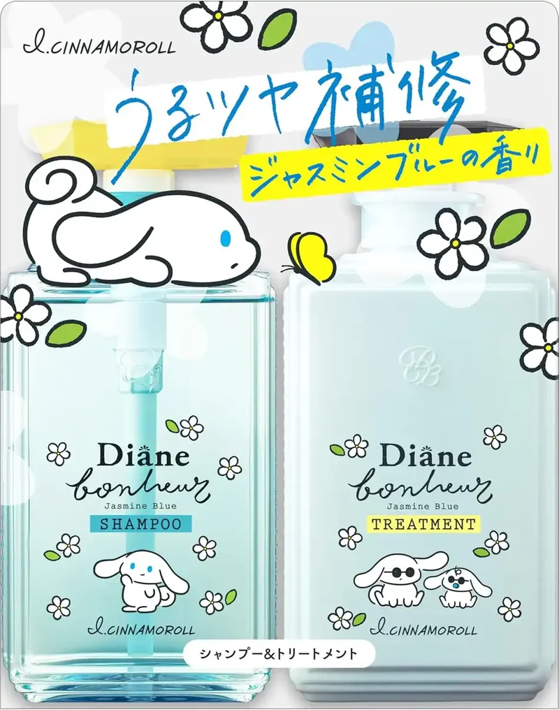 Cinnamoroll x Diane Bonheur Jasmine Blue Scent set Shampoo and Treatment
