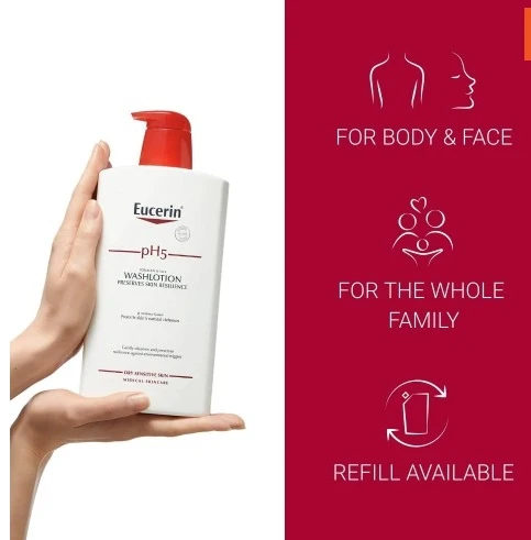 Eucerin pH5 Sensitive Skin Shower Gel - 1L