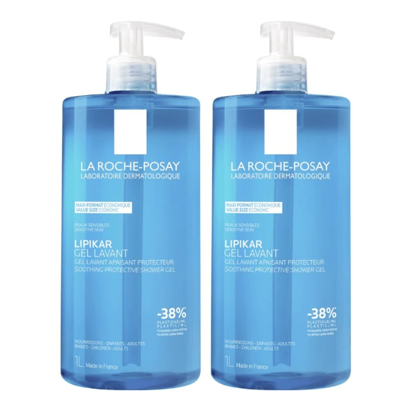 La Roche-Posay Lipikar Cleansing Gel – 1L (Double Pack)