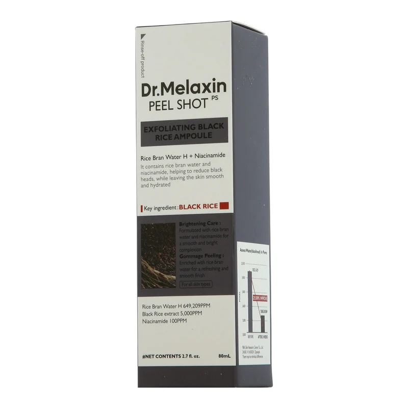Dr. Melaxin Peel Shot Exfoliating Black Rice Ampoule