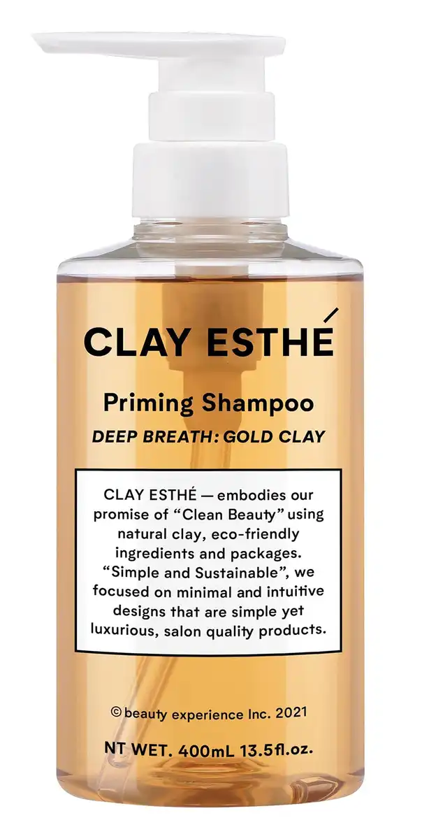 Clay Esthe Gold Clay Priming Shampoo 400Ml for Nourished Hair